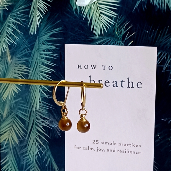 Round Ombre Dangle Earrings - Picture 3 of 12